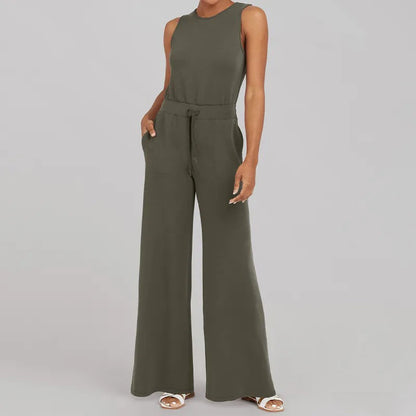 Women's Jumpsuit Airy With Belt Polyester Casual