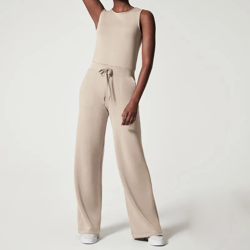 Women's Jumpsuit Airy With Belt Polyester Casual