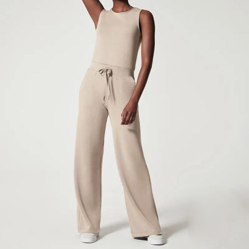 Women's Jumpsuit Airy With Belt Polyester Casual
