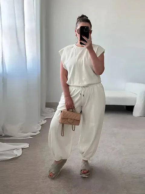 Women's Jumpsuit Casual With Flattering Waist And Drawstring Polyester