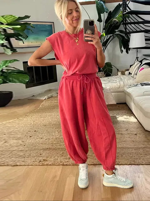 Women's Jumpsuit Casual With Flattering Waist And Drawstring Polyester