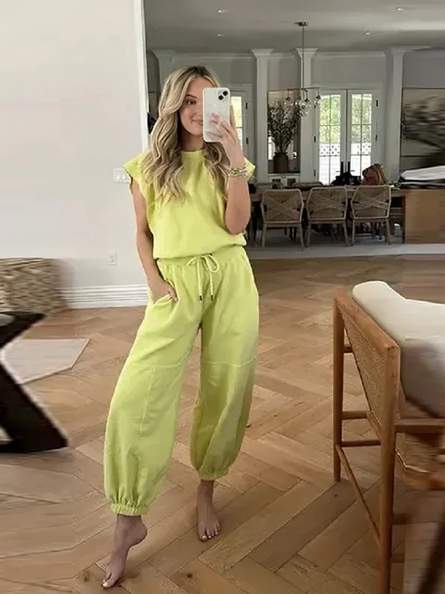 Women's Jumpsuit Casual With Flattering Waist And Drawstring Polyester