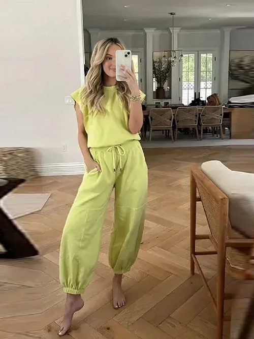 Women's Jumpsuit Casual With Flattering Waist And Drawstring Polyester