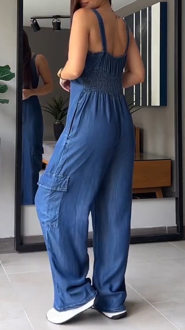 Women's Jumpsuit Denim V-Neck Comfortable