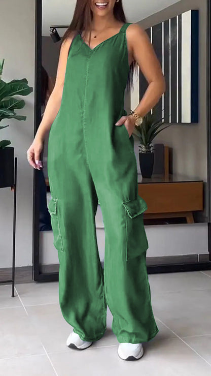 Women's Jumpsuit Denim V-Neck Comfortable