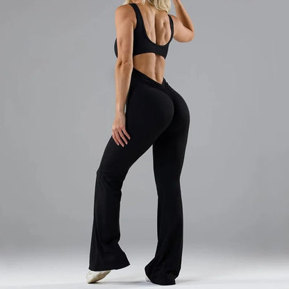 Women's Jumpsuit Festive With Flared Pipes Polyester