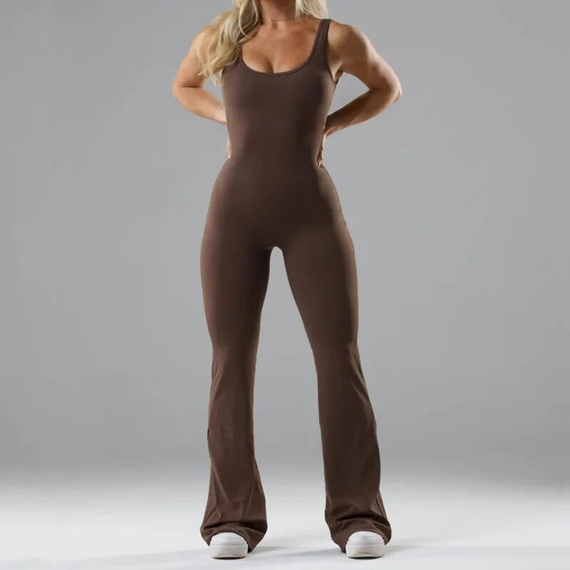 Women's Jumpsuit Festive With Flared Pipes Polyester