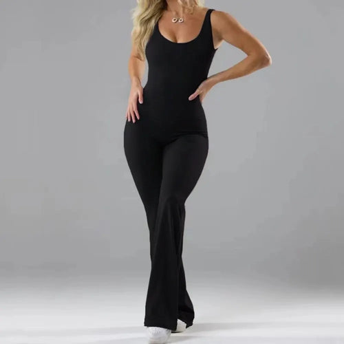 Women's Jumpsuit Festive With Flared Pipes Polyester