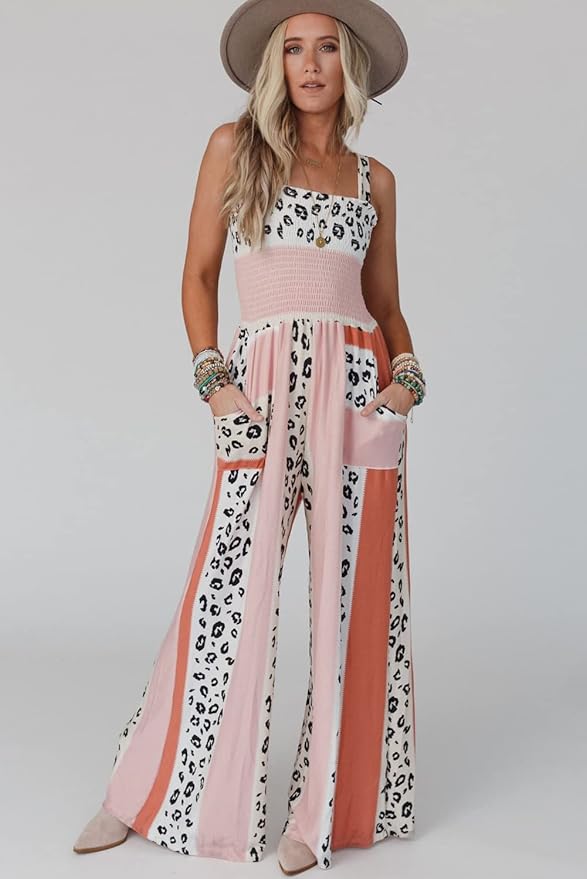 Women's Jumpsuit Festive With Wide Pipes Of Polyester