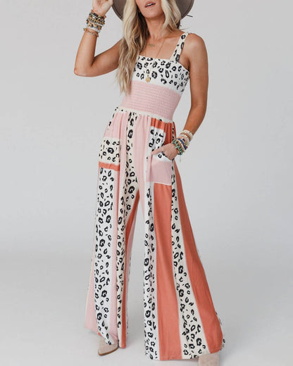 Women's Jumpsuit Festive With Wide Pipes Of Polyester