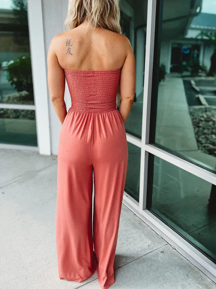 Women's Jumpsuit Off-Shoulder Polyester For Festive Occasions
