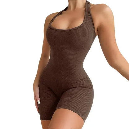 Women's Jumpsuit Ribbed Bodycon Stylish Polyester