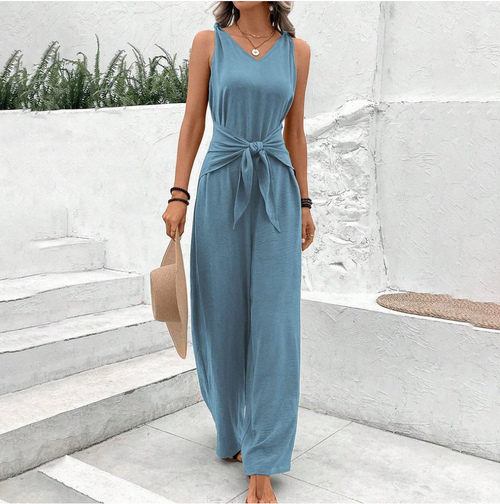 Women's Jumpsuit Sleeveless Flowing Lightweight Fabric