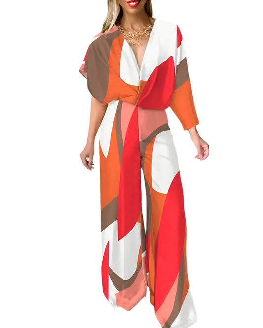 Women's Jumpsuit V-Neck With Wing Sleeves Black Festive