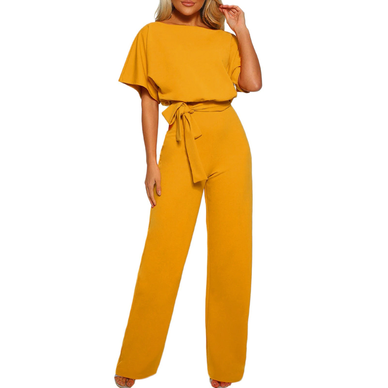 Women's Jumpsuit With Extended Sleeves And Comfortable Fit