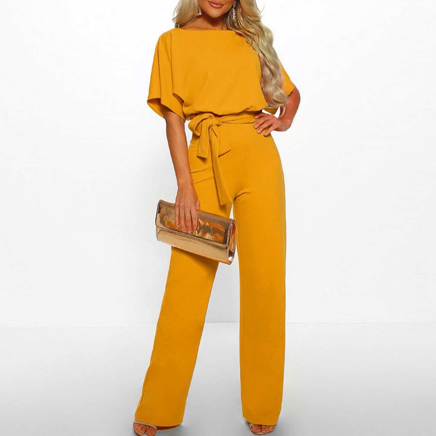 Women's Jumpsuit With Extended Sleeves And Comfortable Fit
