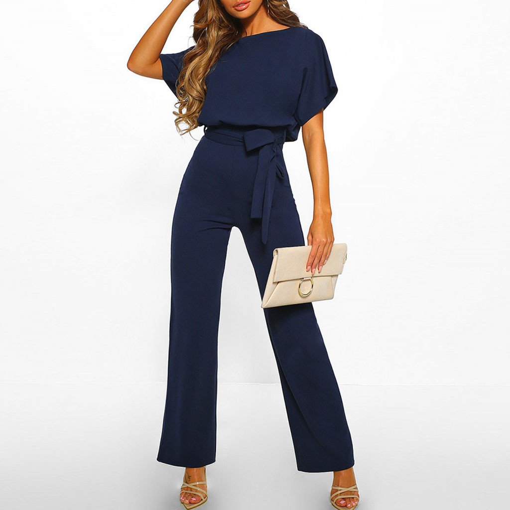 Women's Jumpsuit With Extended Sleeves And Comfortable Fit