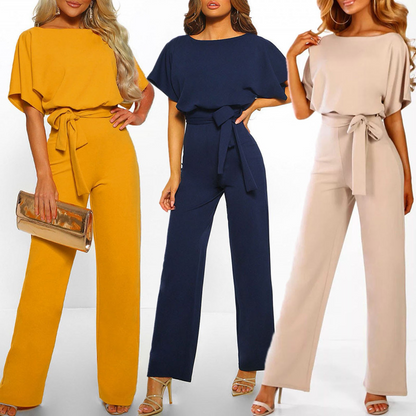Women's Jumpsuit With Extended Sleeves And Comfortable Fit