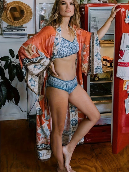 Women's Kimono Floral Print Lightweight