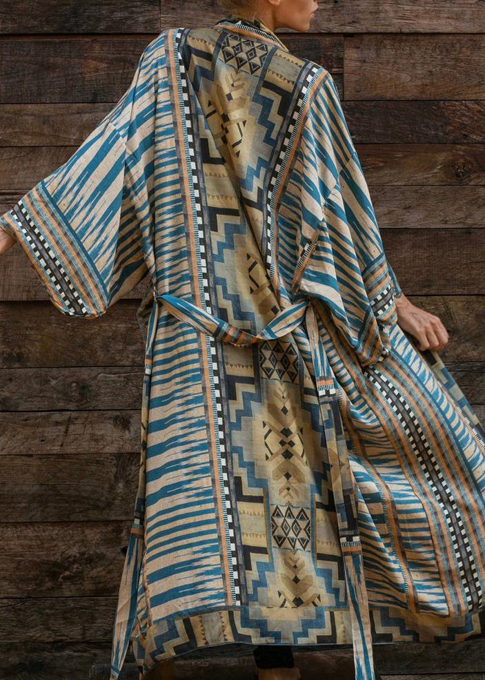 Women's Kimono jacket Long sleeves Geometric Print