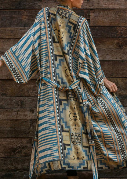 Women's Kimono jacket Long sleeves Geometric Print