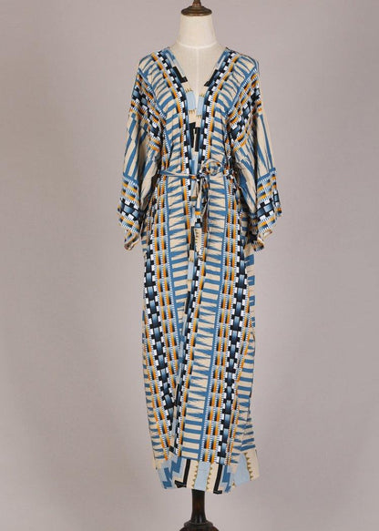 Women's Kimono jacket Long sleeves Geometric Print