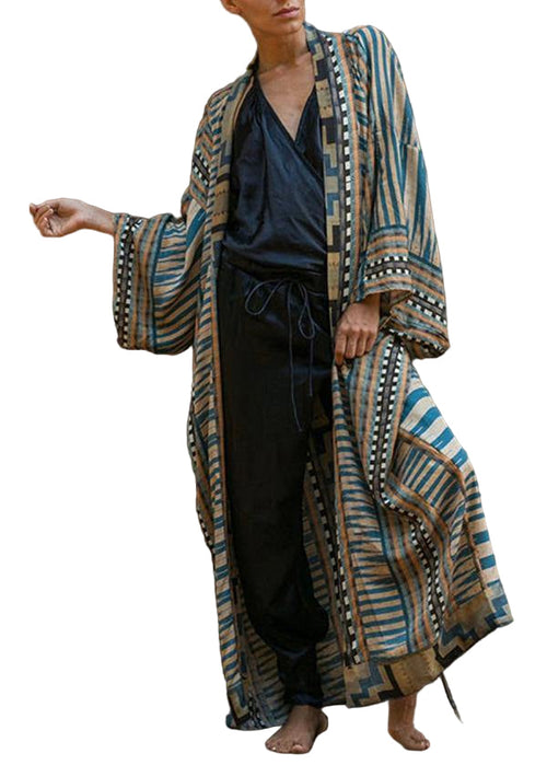 Women's Kimono jacket Long sleeves Geometric Print