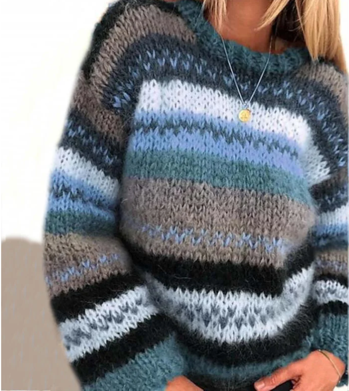Women's Knitted Style Sweater Comfortable Acrylic Wool Blend