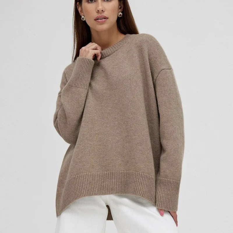 Women's Knitted Style Sweater Round Neck Soft Material