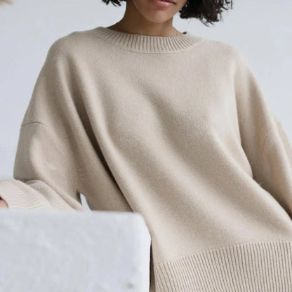 Women's Knitted Style Sweater Round Neck Soft Material