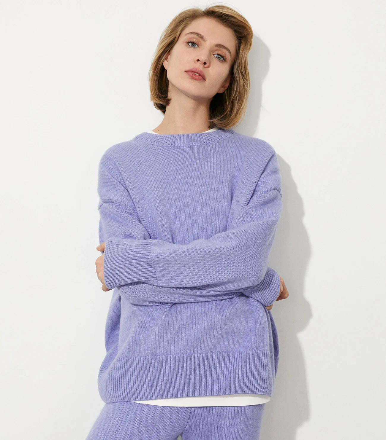Women's Knitted Style Sweater Round Neck Soft Material