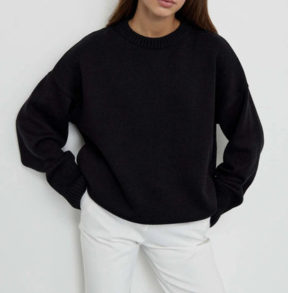 Women's Knitted Style Sweater Round Neck Soft Material