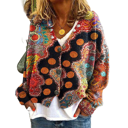 Women's Knitted Sweater Colourful Casual