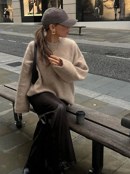 Women's Knitted Sweater Modern Soft Cotton Blend