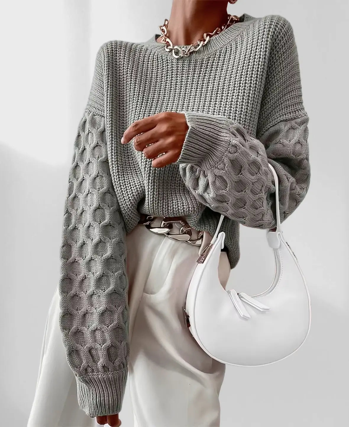 Women's Knitted Sweater for Autumn