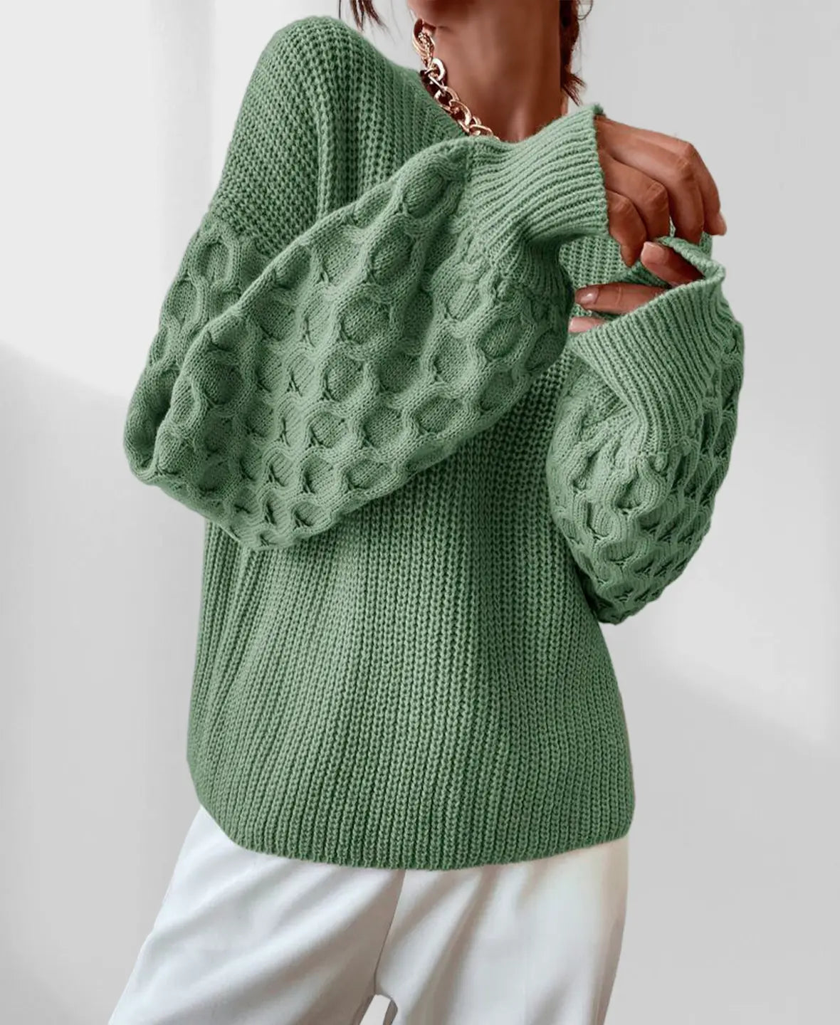 Women's Knitted Sweater for Autumn