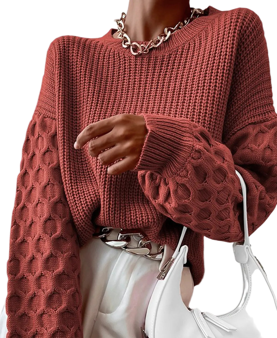 Women's Knitted Sweater for Autumn