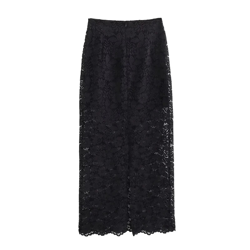 Women's Lace Blazer and Skirt Set