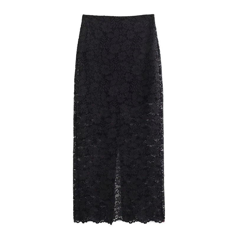 Women's Lace Blazer and Skirt Set