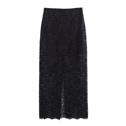Women's Lace Blazer and Skirt Set