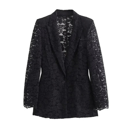 Women's Lace Blazer and Skirt Set