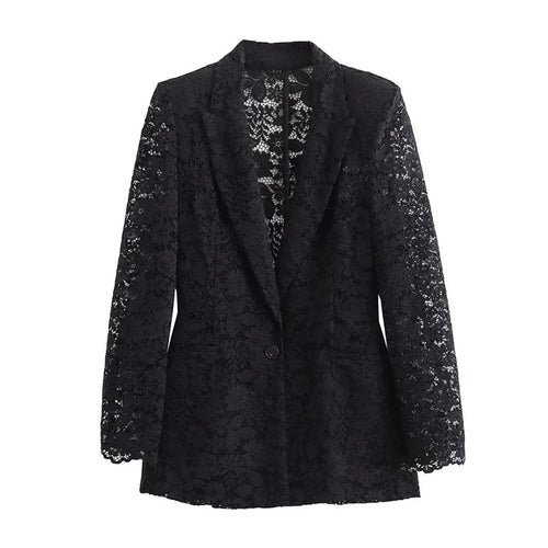 Women's Lace Blazer and Skirt Set