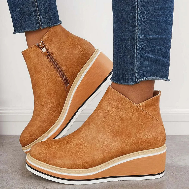 Women's Leather Boots With Warm Lining