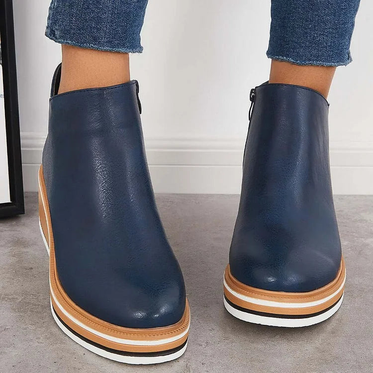 Women's Leather Boots With Warm Lining
