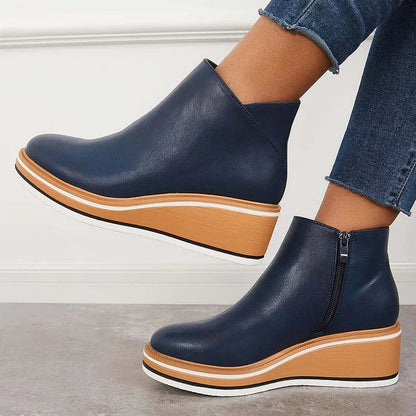 Women's Leather Boots With Warm Lining