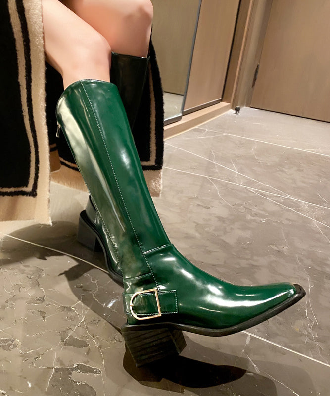 Women's Leather Upper Boots with Zipper
