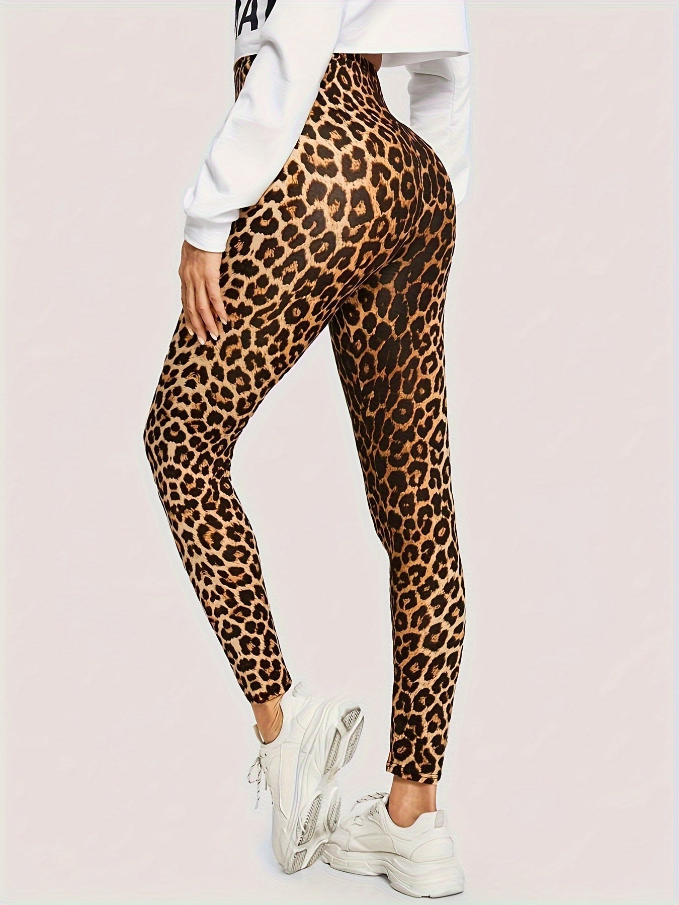 Women's Leggings Leopard Print Stretch Polyester