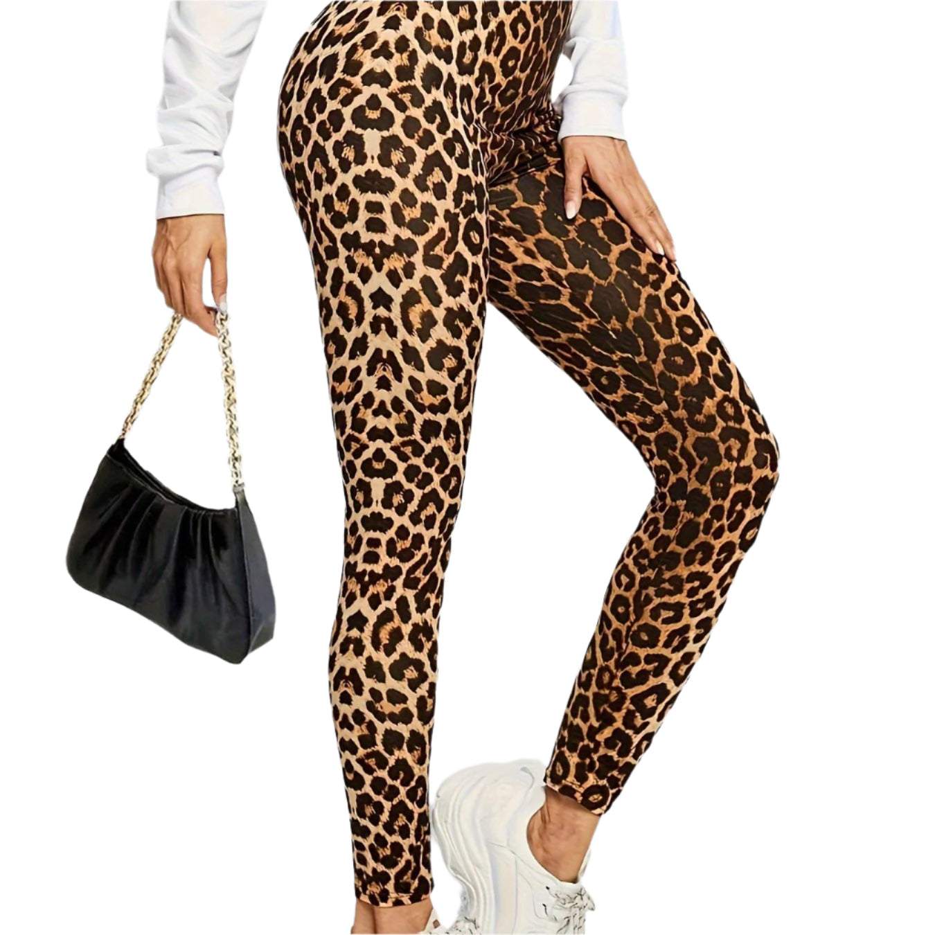Women's Leggings Leopard Print Stretch Polyester