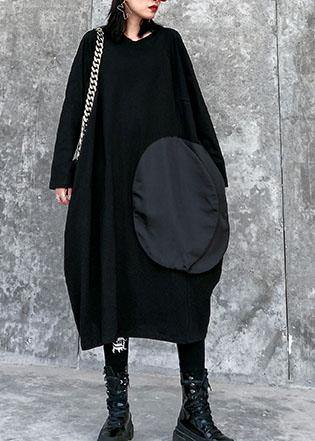 Women's Light Dress with O-neck and Pockets