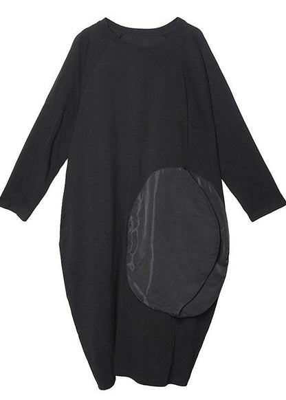 Women's Light Dress with O-neck and Pockets